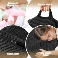 3.5FT Bean Bag Chair Adult Bean Bag Chair Large Bean Bag Chair with Filler Included Teardrop Bean Bag Chair with Removable Cover for Bedroom Living Room - (Large, Black)