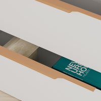 6-Drawer Double Dresser for Bedroom, White, MDF