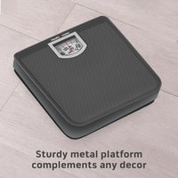 Health o meter Compact Dial Bathroom Scale, 330 lb. Capacity, Sturdy Metal Platform