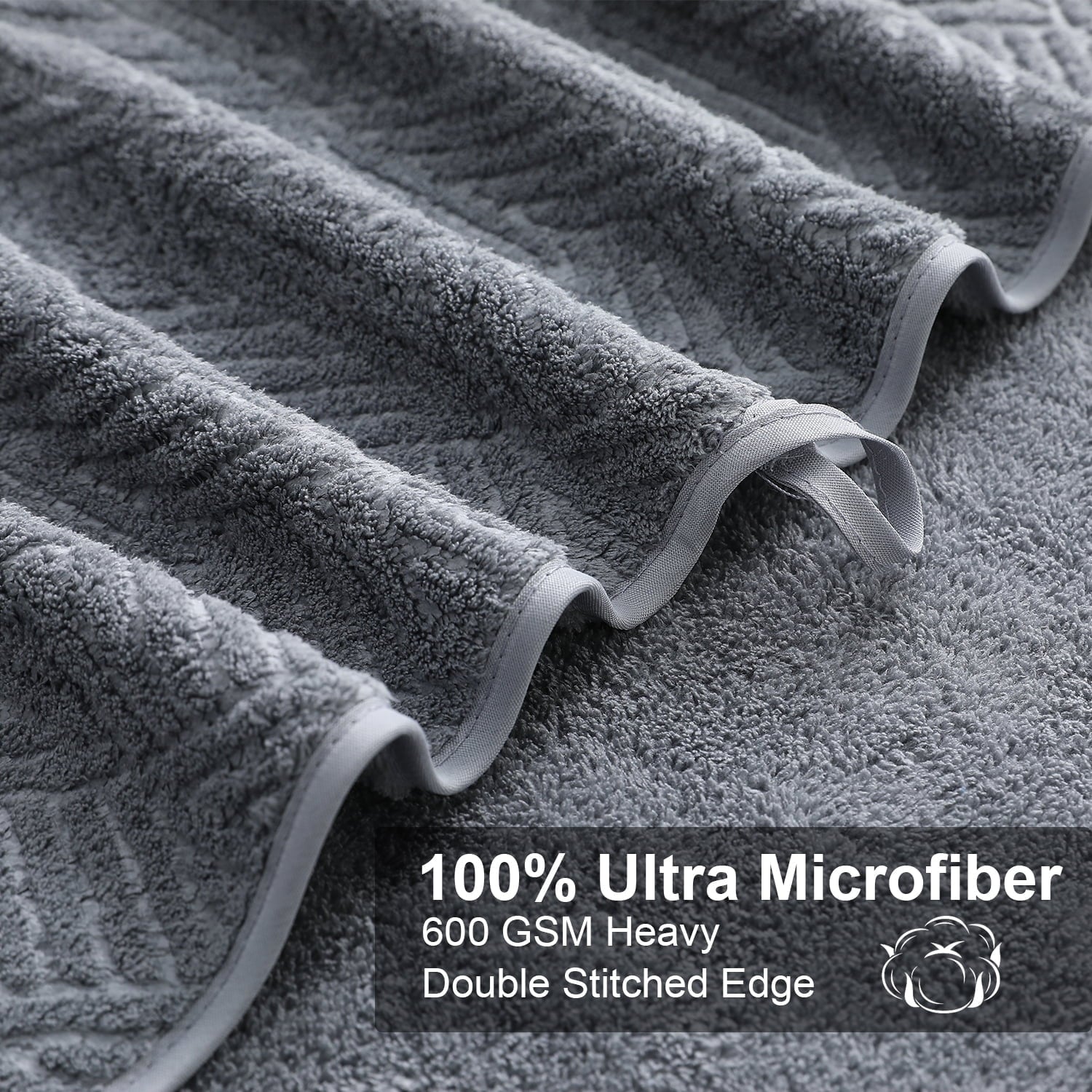 Green Essen 4 Pack Oversized Bath Towel Sets 700 GSM Soft Shower Towels 35 x 70 Inches Quick Dry Bath Sheets Highly Absorbent Bath Towel Clearance for Bathroom Spa Hotel Gym(Dark Grey)