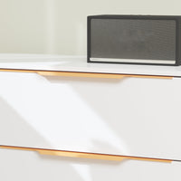 6-Drawer Double Dresser for Bedroom, White, MDF