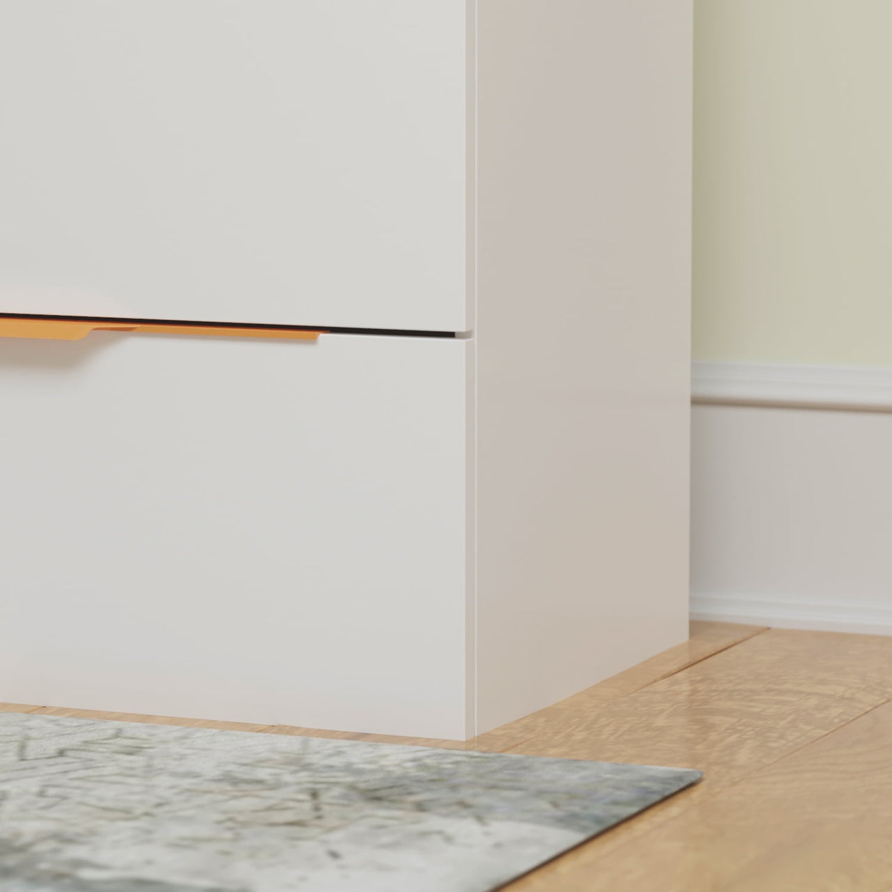 6-Drawer Double Dresser for Bedroom, White, MDF