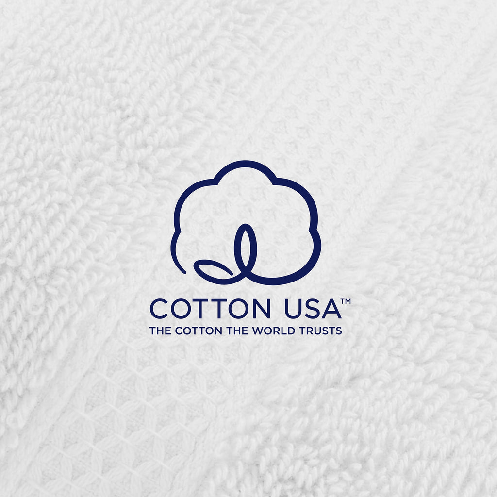 Hotel Style Luxury Bath Towel, 100% U.S. Cotton, Arctic White
