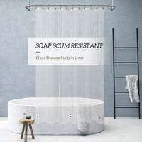 Barossa Design PEVA Clear Plastic Shower Curtain Liner Lightweight with 3 Magnets, Waterproof -72