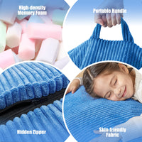 3.5FT Bean Bag Chair Adult Bean Bag Chair Large Bean Bag Chair with Filler Included Teardrop Bean Bag Chair with Removable Cover for Bedroom Living Room - (Large, Blue)