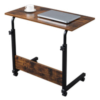 Zimtown Side Table Rolling Computer Desk Stand Coffee Sofa End Cart Laptop PC Tray Home