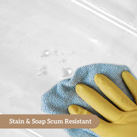 Barossa Design PEVA Clear Plastic Shower Curtain Liner Bathroom with 6 Magnets, Heavy Duty & Waterproof-72