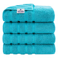 American Soft Linen Turkish 6 Piece Towel Set, 100% Cotton Premium Soft Bathroom Towels, Electric Blue