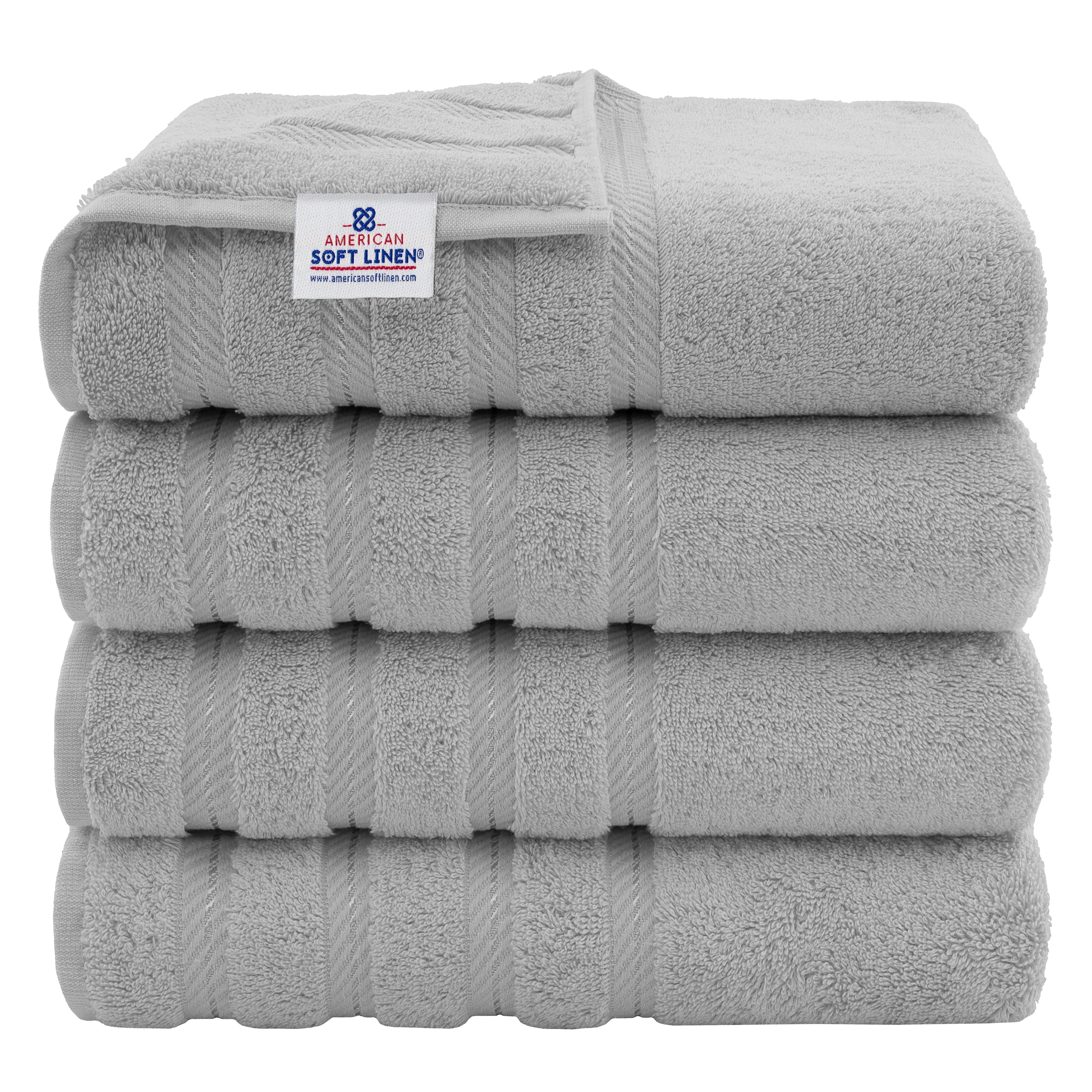 American Soft Linen Turkish 6 Piece Towel Set, 100% Cotton Premium Soft Bathroom Towels, Electric Blue