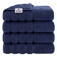 American Soft Linen Turkish 6 Piece Towel Set, 100% Cotton Premium Soft Bathroom Towels, Electric Blue