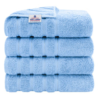 American Soft Linen Turkish 6 Piece Towel Set, 100% Cotton Premium Soft Bathroom Towels, Electric Blue
