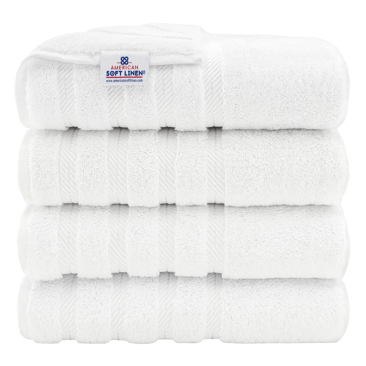 American Soft Linen Turkish 6 Piece Towel Set, 100% Cotton Premium Soft Bathroom Towels, Electric Blue