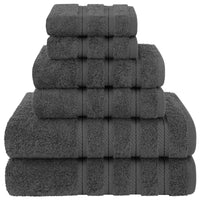 American Soft Linen Turkish 6 Piece Towel Set, 100% Cotton Premium Soft Bathroom Towels, Electric Blue