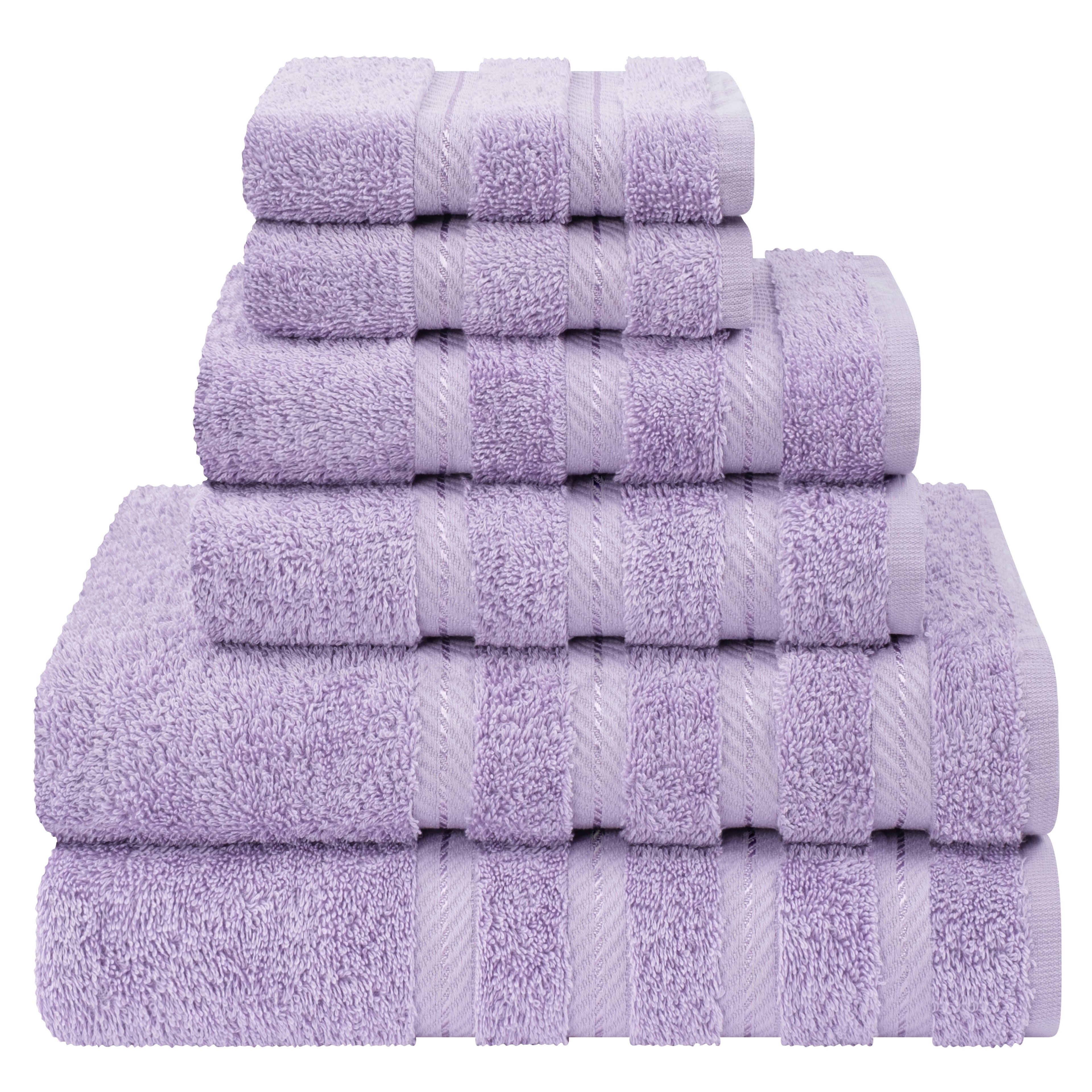 American Soft Linen Turkish 6 Piece Towel Set, 100% Cotton Premium Soft Bathroom Towels, Electric Blue