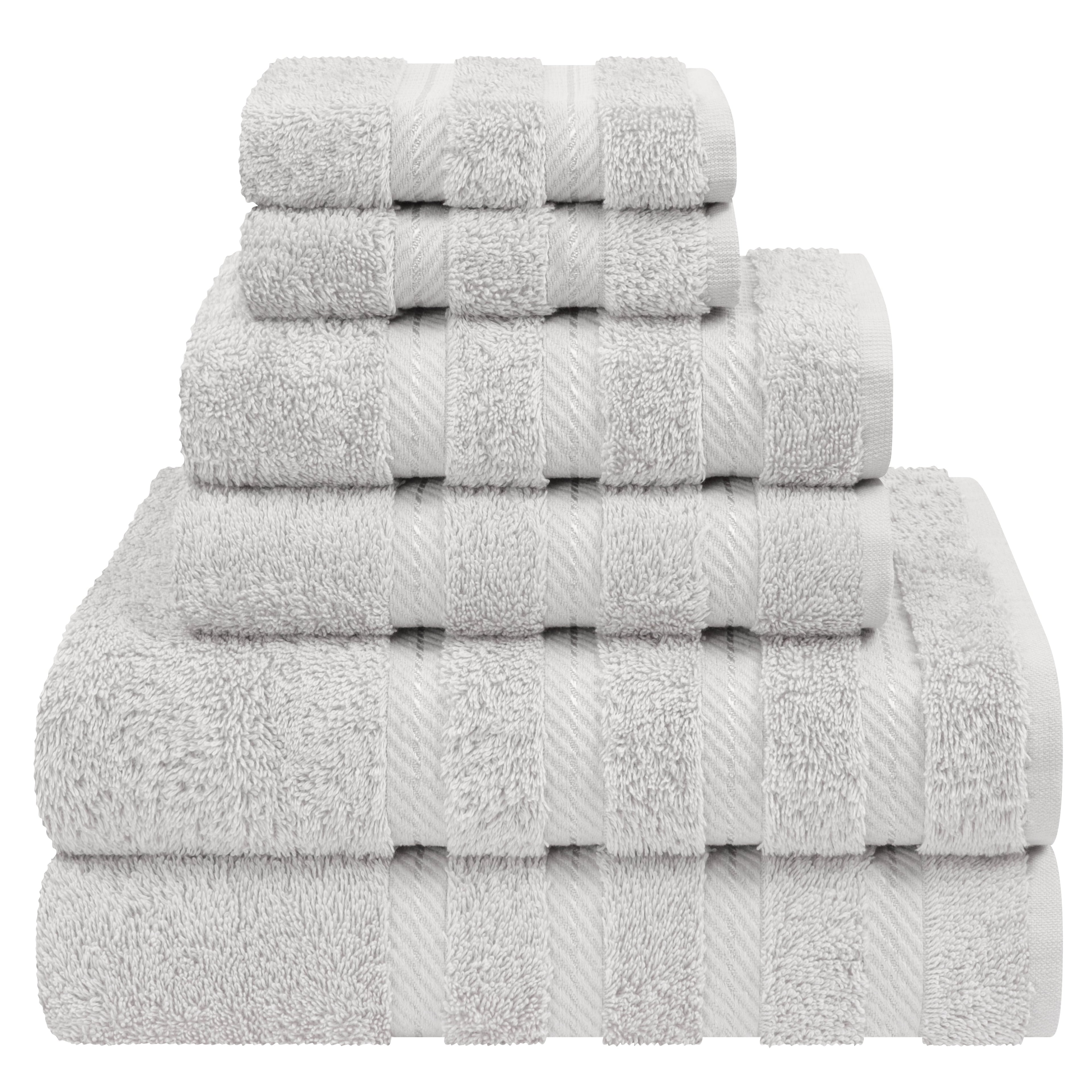 American Soft Linen Turkish 6 Piece Towel Set, 100% Cotton Premium Soft Bathroom Towels, Electric Blue