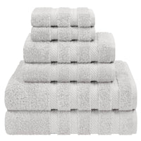 American Soft Linen Turkish 6 Piece Towel Set, 100% Cotton Premium Soft Bathroom Towels, Electric Blue