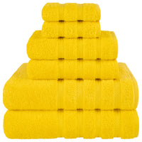 American Soft Linen Turkish 6 Piece Towel Set, 100% Cotton Premium Soft Bathroom Towels, Electric Blue