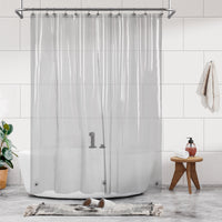 Barossa Design PEVA Clear Plastic Shower Curtain Liner Lightweight with 3 Magnets, Waterproof -72