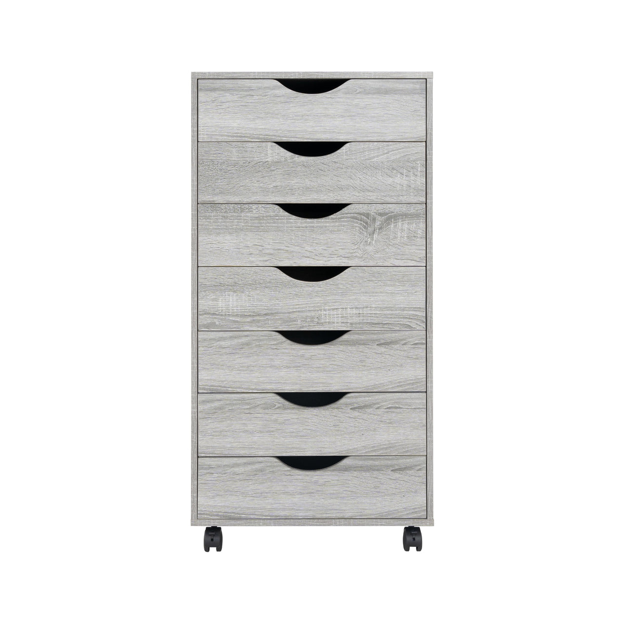 6 Drawer Dresser, Tall Dressers for Bedroom, Kids Dresser with Wheels, Storage Shelves with Drawers, Small Dresser for Closet, Makeup Dresser with 180 lbs Capacity - Grey