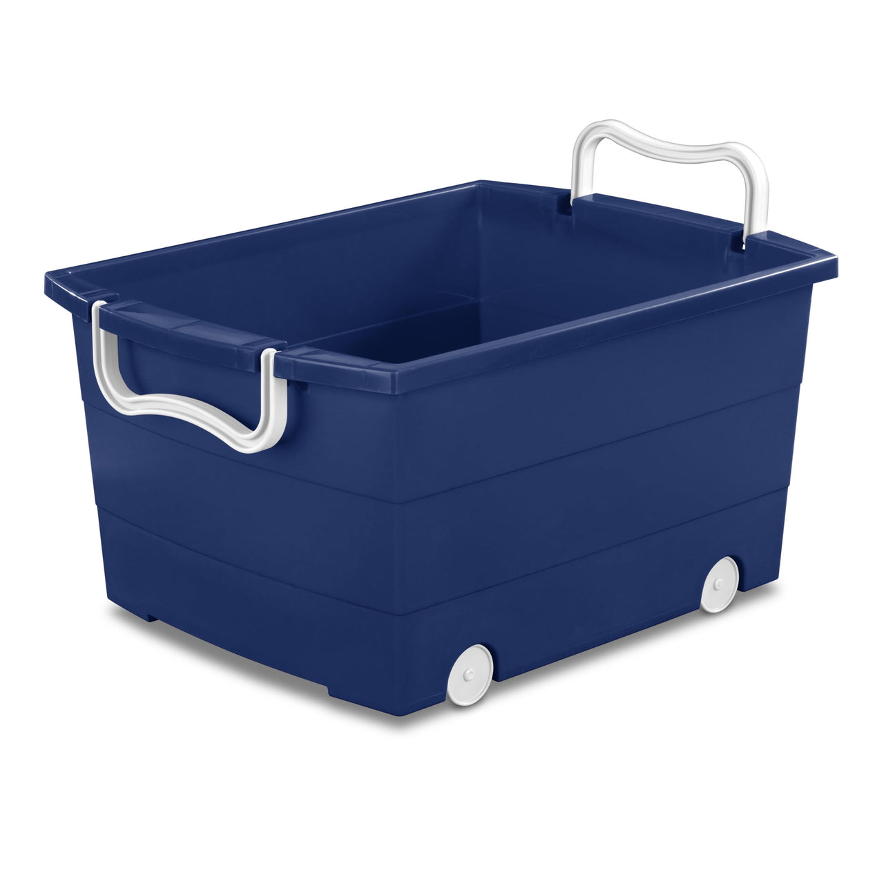 Your Zone Kids Rolling Toy Storage Bin with Handles, Purple, 22 in x 16 in x 11 in