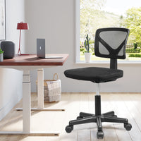 Yoyomax Computer Chair, Armless Ergonomic Desk Chair, Adjustable Swivel Small Office Chair with Lumbar Support and Wheels for Small Spaces, Green