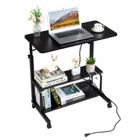 Zimtown Side Table Rolling Computer Desk Stand Coffee Sofa End Cart Laptop PC Tray Home