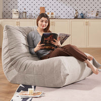 Adult Bean Bag Chair,Memory Foam Togo Sofa,Lazy Floor Sofa, Ergonomically Designed Fireplace Chair, Multi-functional Chair for Living Room and Bedroom