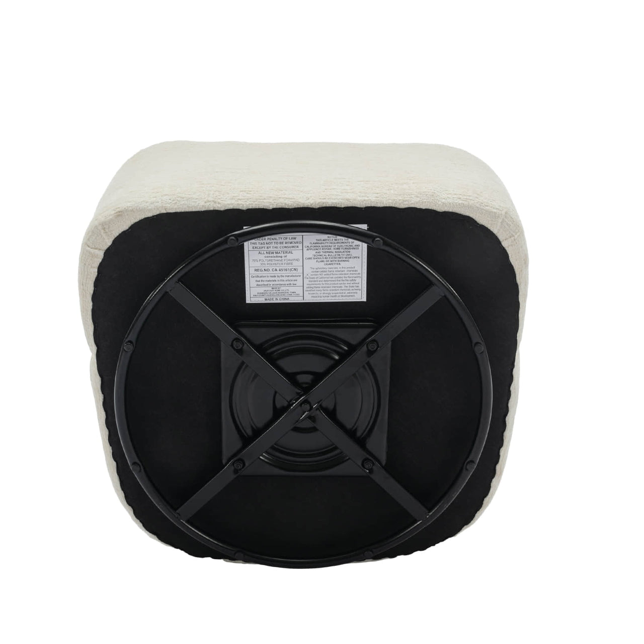 30" Wide Chenille Upholstered Swivel Accent Chair Boucle Swivel Barrel Chair