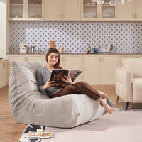 Adult Bean Bag Chair,Memory Foam Togo Sofa,Lazy Floor Sofa, Ergonomically Designed Fireplace Chair, Multi-functional Chair for Living Room and Bedroom