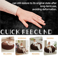 zyoiszvq 3ft Bean Bag Chair for Adults with Filling Memory Foam,Adult Bean Bag Chair with Removable Flannel Cover,Living Room,Bedroom,Dorm