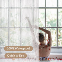 Barossa Design PEVA Clear Plastic Shower Curtain Liner Lightweight with 3 Magnets, Waterproof -72